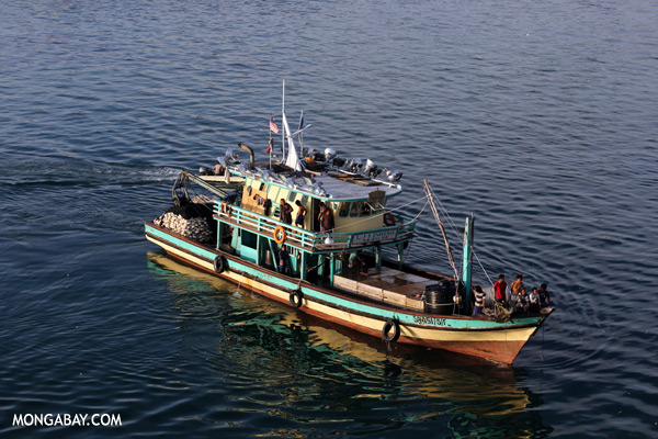 A fishing boat off the coast of the Malaysian state of Sabah. Photo by: Rhett Butler.