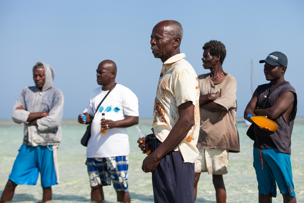 Malagasy fishermen mark the opening of an octopus fishing grounds that has been closed for several months to allow octopuses there to replenish. They offer Fanta and rum (but never Coke, which they consider inferior) to their ancestors as part of an opening-day ceremony. Photo copyright: Garth Cripps / Blue Ventures 2015.