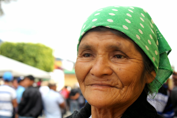A resident of Mataquescuintla, Guatemala, at a November 2014 celebration of the second anniversary of the municipality's referendum on mining. The referendum was one of many in the region, and residents voted against mining in every one. However, the government was not bound by their decisions. Photo credit: CPR-Urbana / Centro de Medios Independientes
